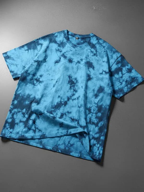 Light Blue Tie & Dye Single Jersey Oversized T-shirt Light Blue Tie & Dye Single Jersey Oversized T-shirt