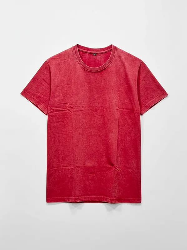 Risk Red Acid Wash Single Jersey Regular T-shirt Risk Red Acid Wash Single Jersey Regular T-shirt