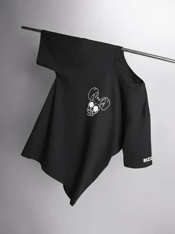 Black Oversized Screen Print T-shirt Black Oversized Screen Print T-shirt