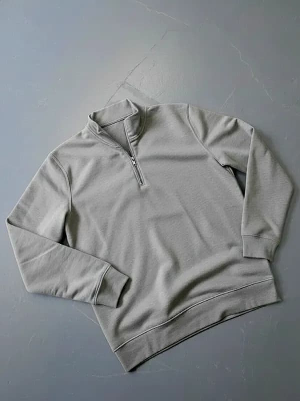 Light Grey Quarter-Zipper Jacket Light Grey Quarter-Zipper Jacket