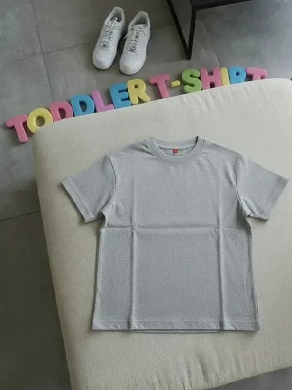 Toddler Melange Grey Single Jersey Regular T-shirt Toddler Melange Grey Single Jersey Regular T-shirt