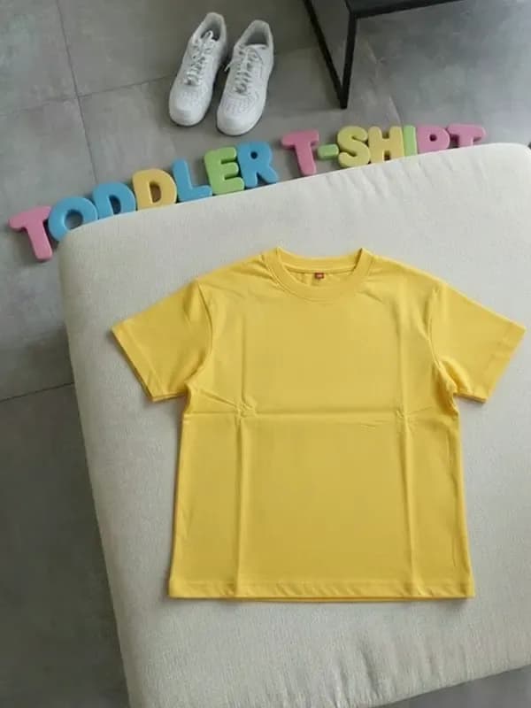 Toddler Summer Yellow Single Jersey Regular T-shirt Toddler Summer Yellow Single Jersey Regular T-shirt