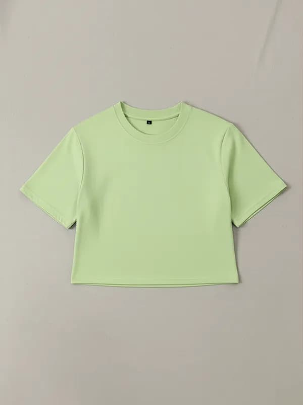 Sea Green 180 GSM Crop Top Sea Green 180 GSM Crop Top