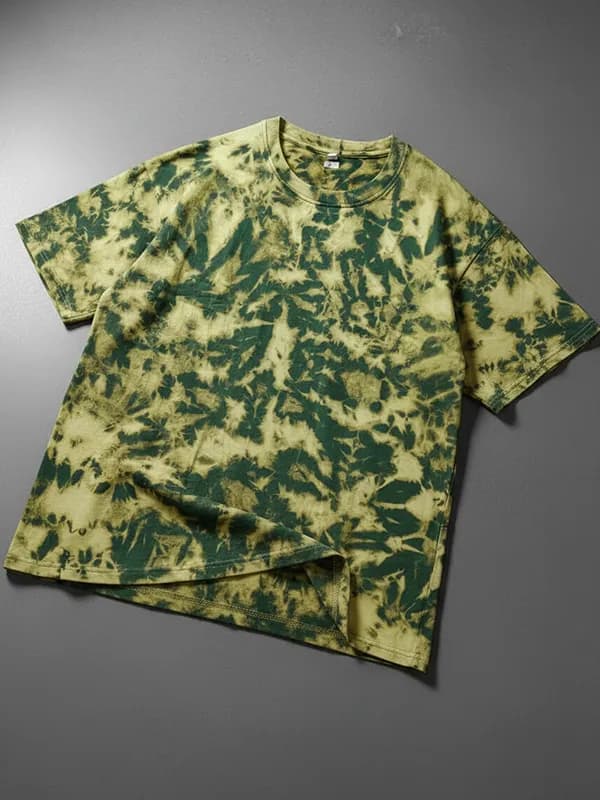 Forest Green Tie & Dye French terry Oversized T-shirt Forest Green Tie & Dye French terry Oversized T-shirt