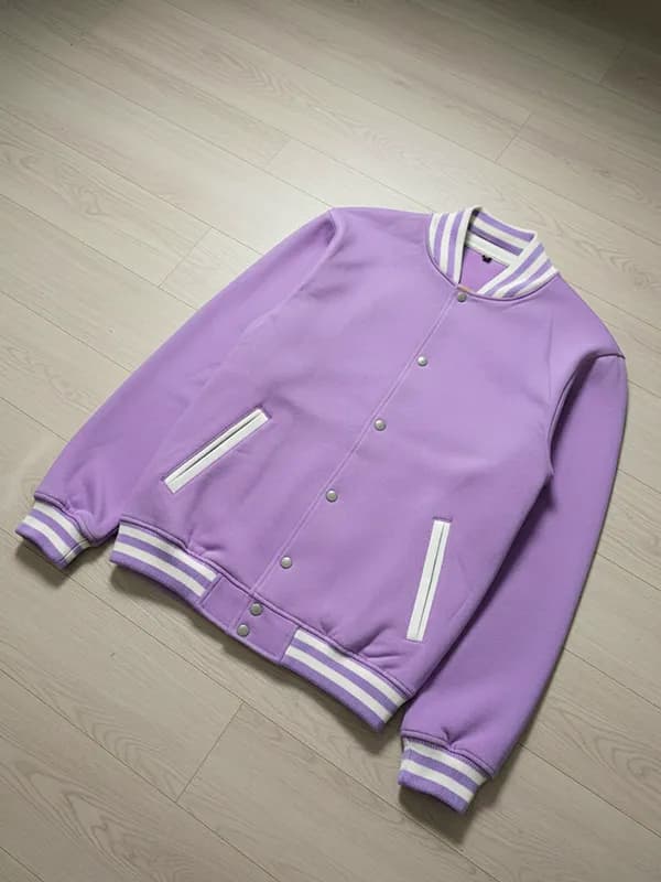 Lavender Legacy Fleece Varsity Jacket Lavender Legacy Fleece Varsity Jacket