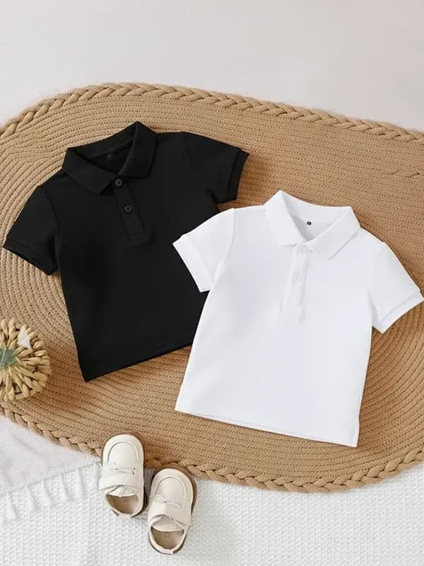 Toddler Cotton Pique Polos Toddler Cotton Pique Polos