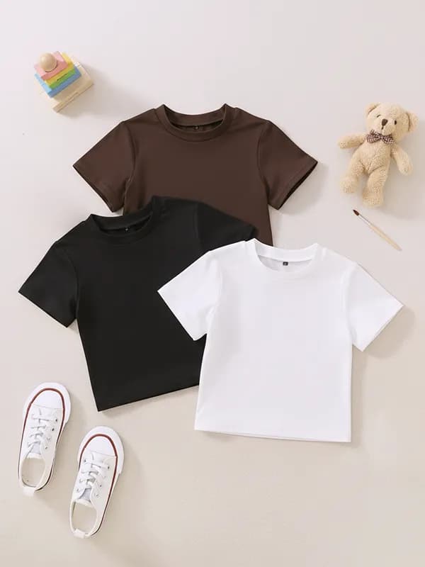 Toddler Pure Cotton Round Necks Toddler Pure Cotton Round Necks